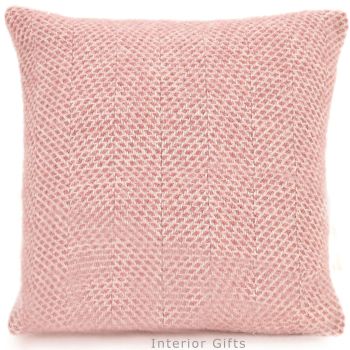 Tweedmill Pure New Wool Honeycomb Dusky Pink Cushion 50 x 50 cm