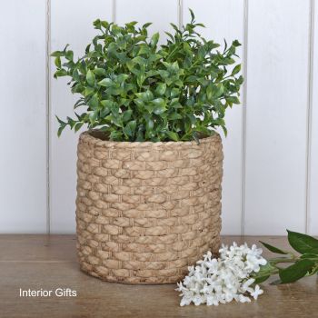 Pottery Basketweave Plant or Flower Pots - Large 21 cm H