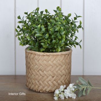 Pottery Lattice Weave Plant or Flower Pots - Medium 17 cm H