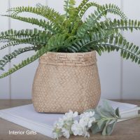 Pottery Flour Sack Plant or Flower Pots - Med 15 cm H