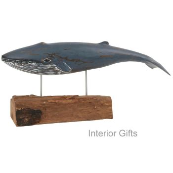 Archipelago Blue Whale Wood Carving - Small