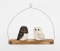 Archipelago Little Owl Hanger Bird Wood Carving