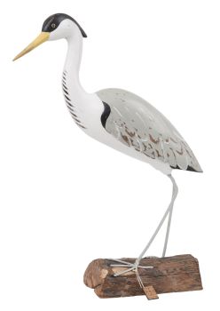 Archipelago Heron Fishing Bird Wood Carving 