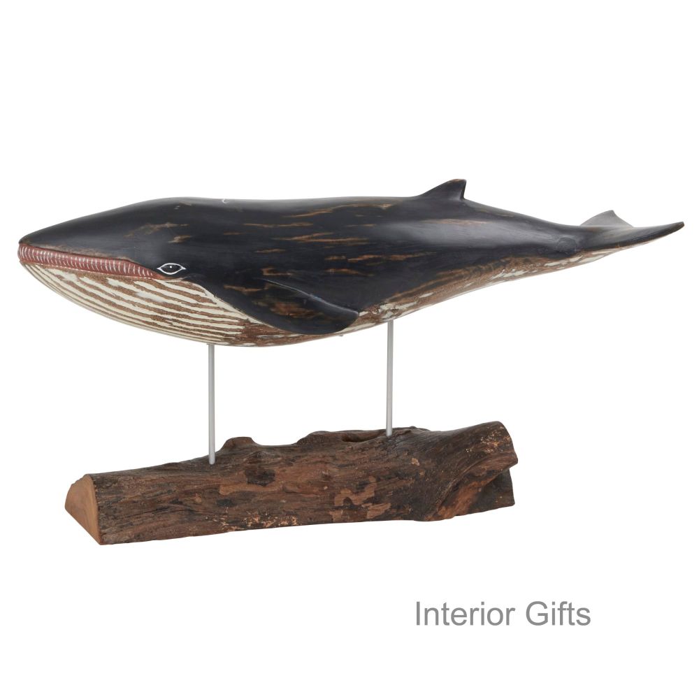 Archipelago Minke Whale Wood Carving - Large
