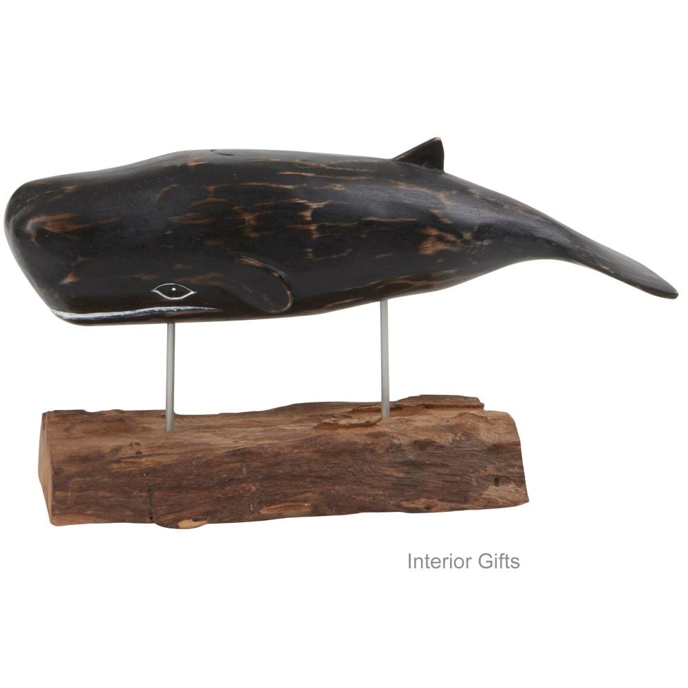 Archipelago Sperm Whale Wood Carving -Small
