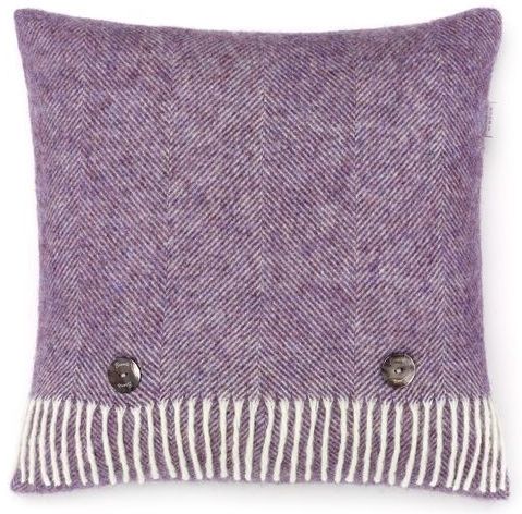 BRONTE by Moon Cushion - Herringbone Lavender Shetland Wool