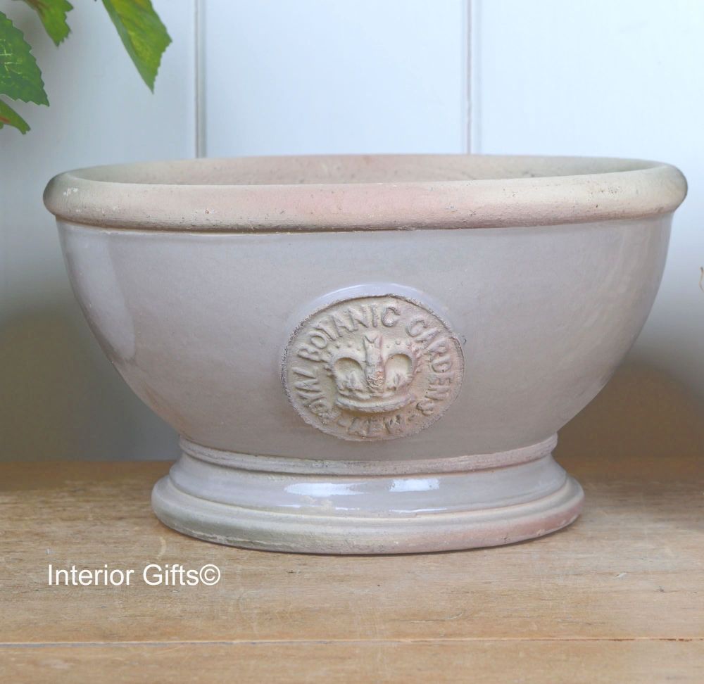 Kew Footed Bowl in Almond - Royal Botanic Gardens Plant Pot - Small