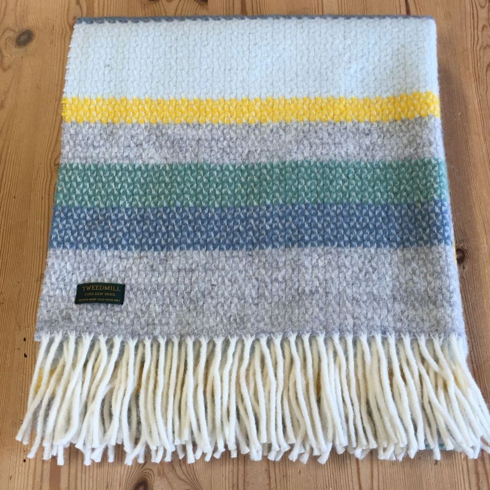 Tweedmill Horizon Stripe Ascot Pure New Wool Throw Blanket