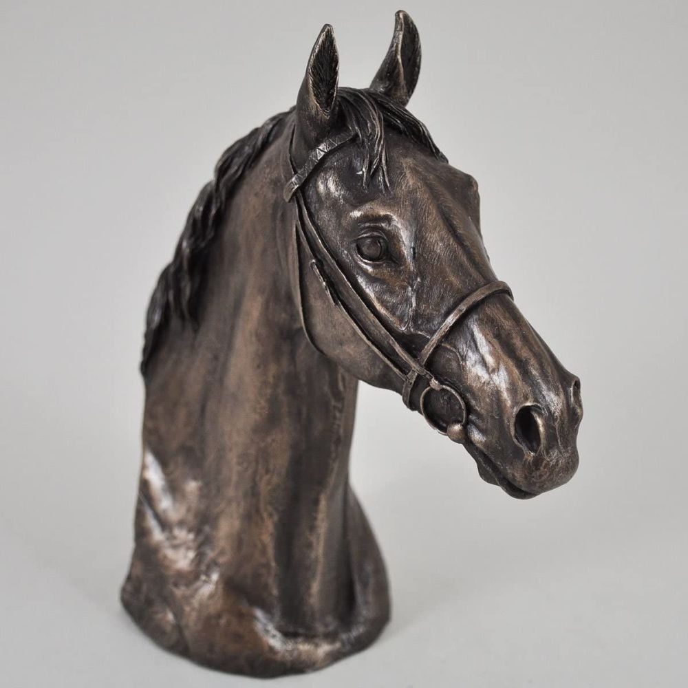 Bronze Sculpture Horse Head Bust Thoroughbred Head