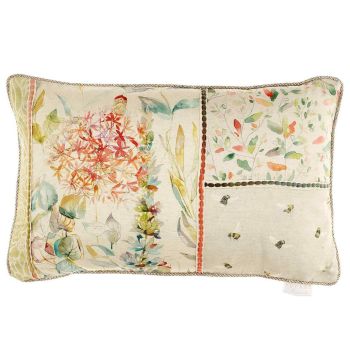 Voyage Carneum Floral Rectangular Country Cushion - 40 x 60cm
