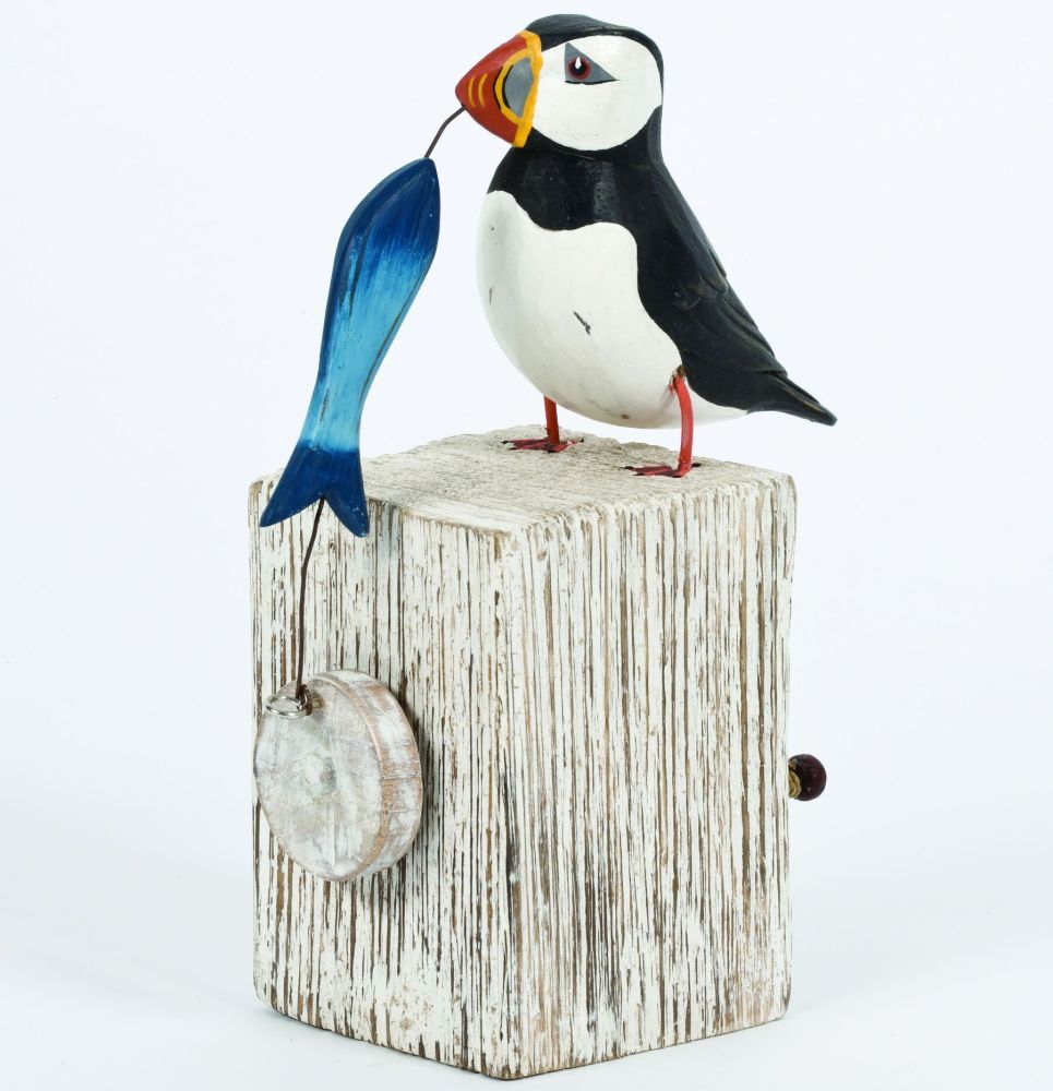 Archipelago Puffin Automation Moving Bird Wood Carving