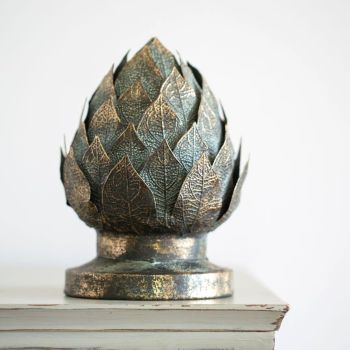 Decorative Artichoke in Vintage Brass