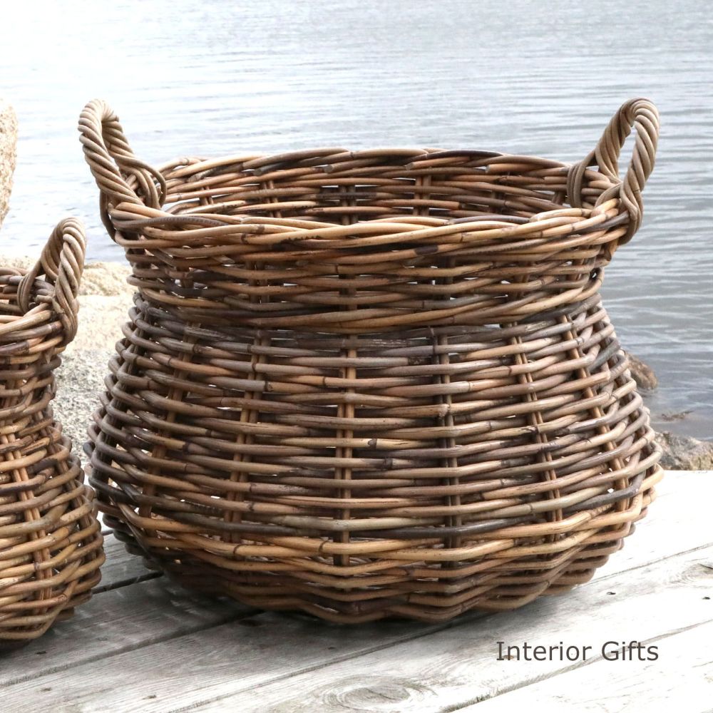 Old French Basket with Handles
