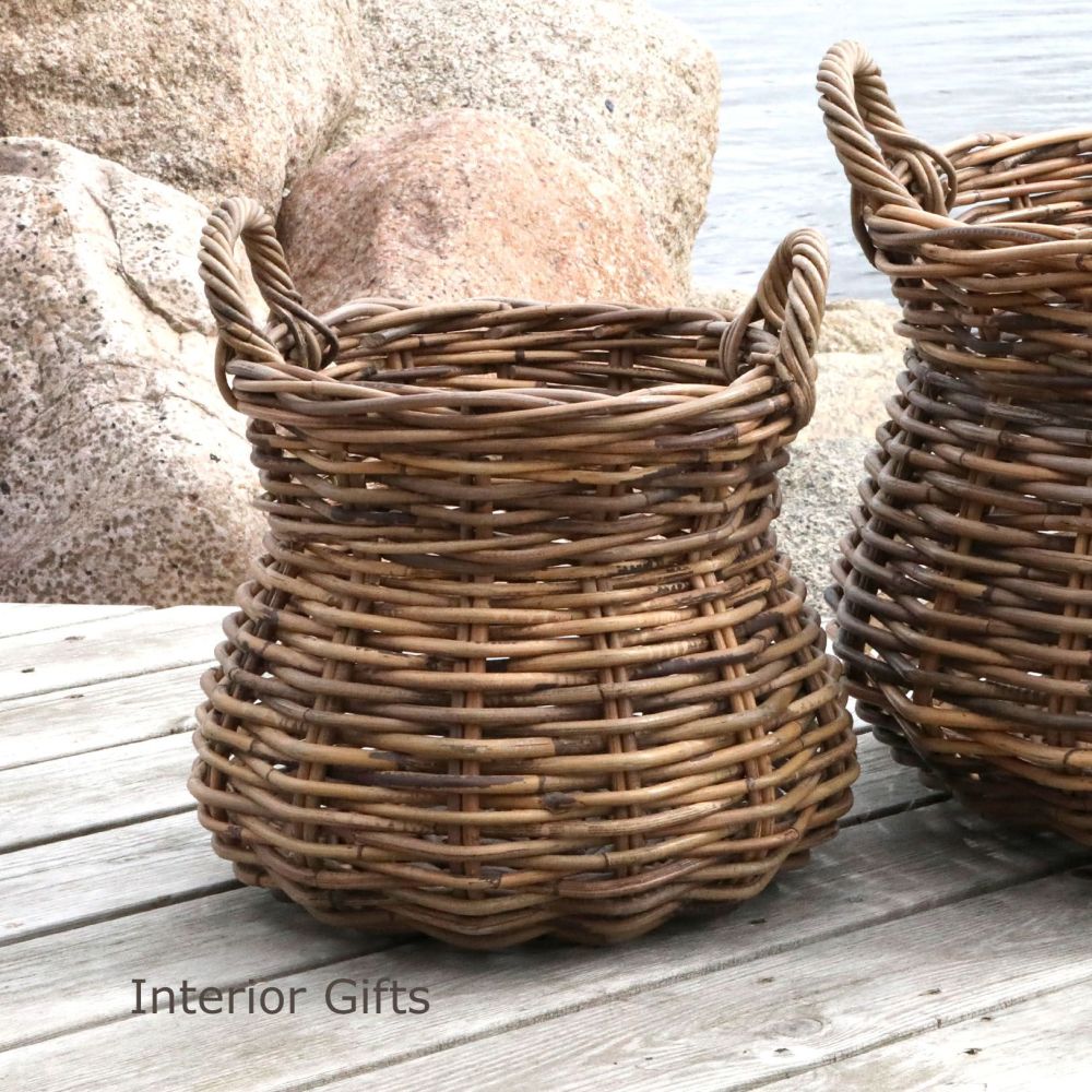 Old French Basket with Handles - small