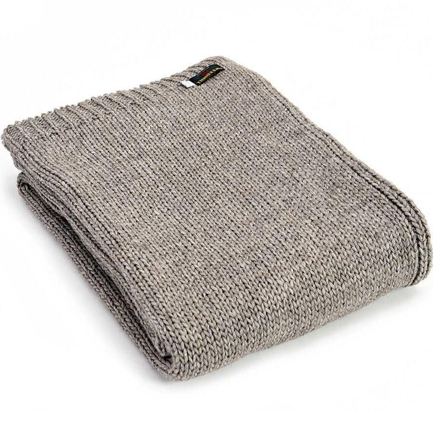 Tweedmill Knitted Soft Alpaca Mix Throw in Grey