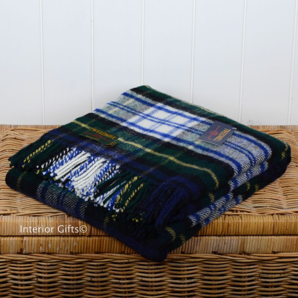 Tweedmill Tartan Dress Gordon Knee Rug or Small Blanket Pure New Wool