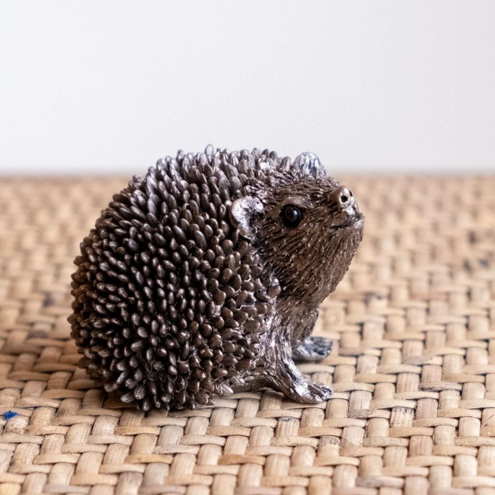 Frith Sweetpea Curious Hedgehog Standing Bronze Sculpture by Thomas Meadows