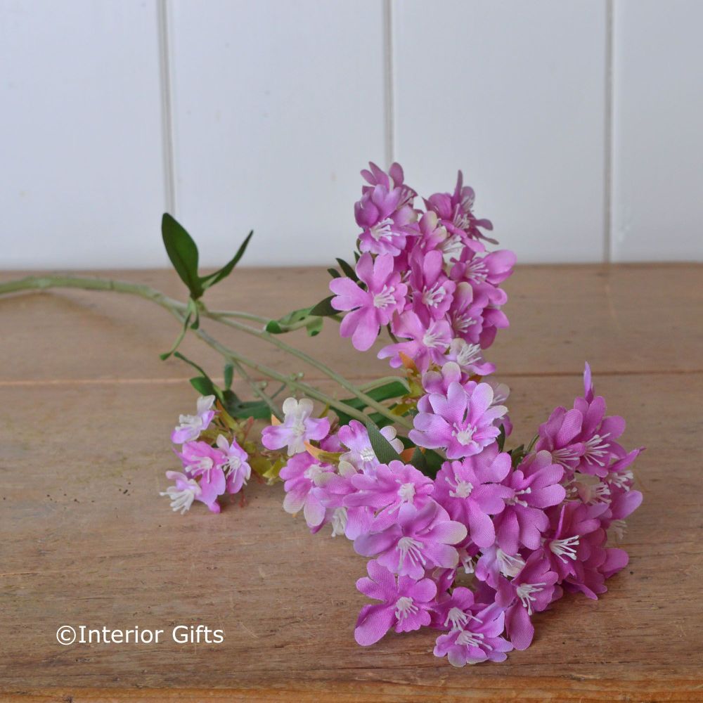 Faux Wildflower Stem Pink Spray 68 cm