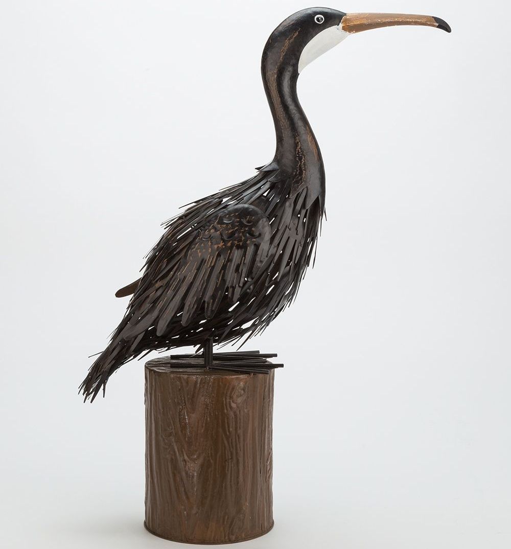 Archipelago Cormorant - Metal Garden Bird Sculpture 