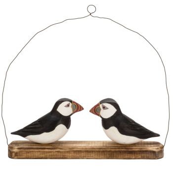 Archipelago Puffin Hanger Bird Wood Carving
