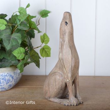 Archipelago Wooden Hare Moongazing - Animal Wood Carving