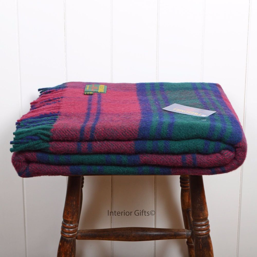 Tweedmill Lindsey Tartan Knee Rug or Small Blanket Pure New Wool