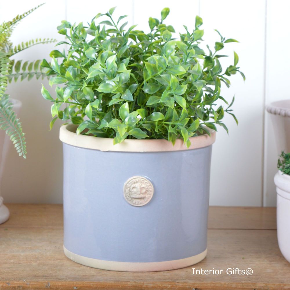 Kew Straight Edge Pot Plummet Blue/Grey - Royal Botanic Gardens Plant Pot -