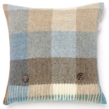 BRONTE by Moon Cushion - Harlequin Eau de Nil Check Shetland Wool
