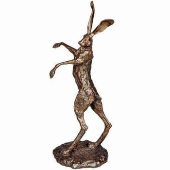 Hyacinth Dancing Hare Frith Bronze Sculpture by Paul Jenkins