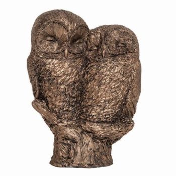 Buffy & Willow - Friendly Owls Frith Bronze Sculpture by Thomas Meadows