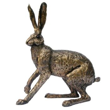 Startled Hare Frith Bronze Sculpture by Paul Jenkins - Large
