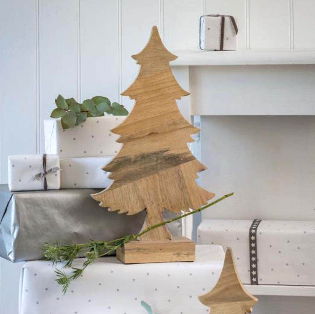 Solid Wood Christmas Tree Decoration - 47 cm