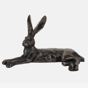 Premier Collection Lying Hare Mini Gallery Bronze Sculpture by Paul Jenkins