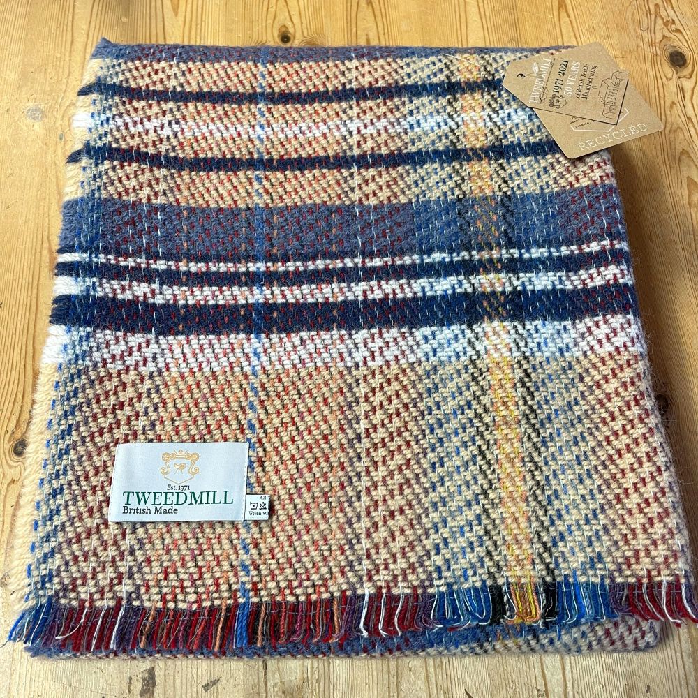 Tweedmill Large Random All Wool Recycled Rug, Picnic Blanket or Throw ...