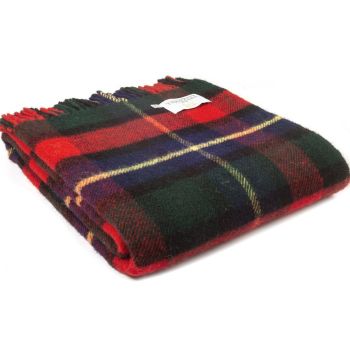 Tweedmill Kilgour Country Tartan Check Red Plaid Picnic / Throw / Travel Rug / Blanket