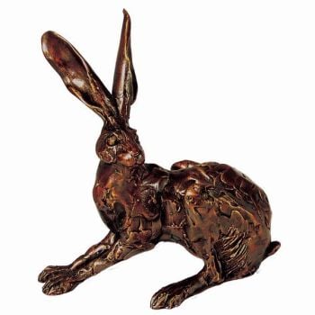 Premier Collection Crouching Hare Gallery Bronze Sculpture by Paul Jenkins