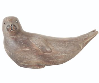 Archipelago Seal Basking Wood Carving