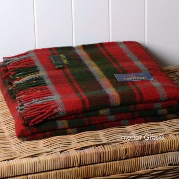 Tweedmill Deep Wine Red Tartan Check Travel Rug / Blanket / Throw  130 x 170 cm