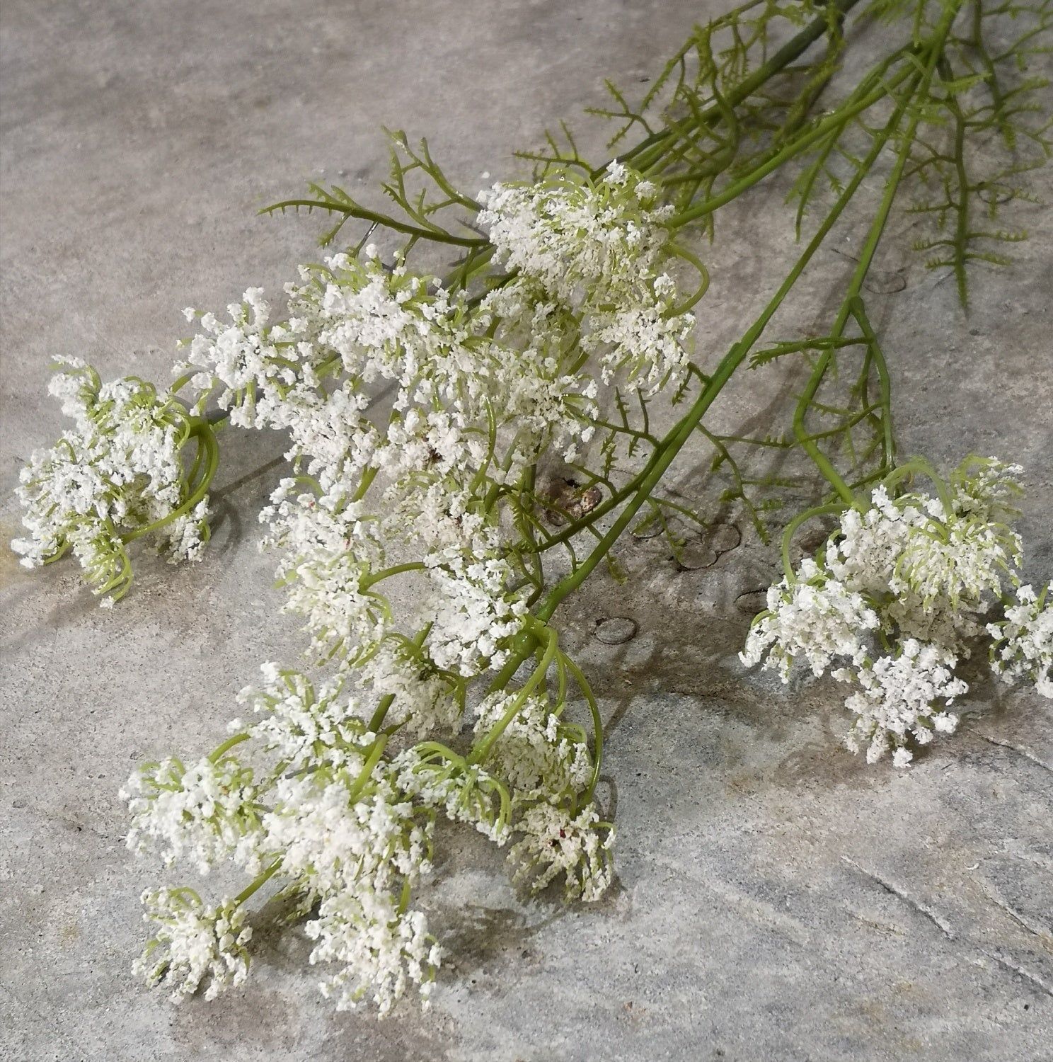 Faux Cow Parsley spray, informal cottage style artificial faux flower