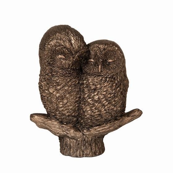 Hootie & Screech - Friendly Owls Frith Bronze Sculpture by Thomas Meadows