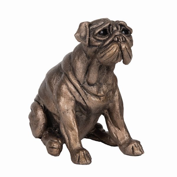 Arthur Pug Frith Bronze Dog Sculpture *NEW* by Harriet Dunn