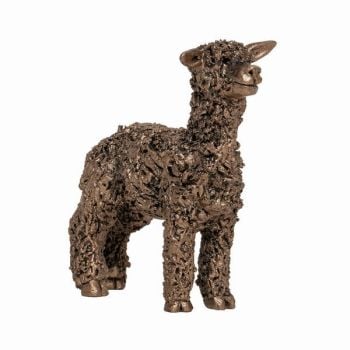 Alpaca Standing Frith Sculpture Miniature Bronze by Veronica Ballan
