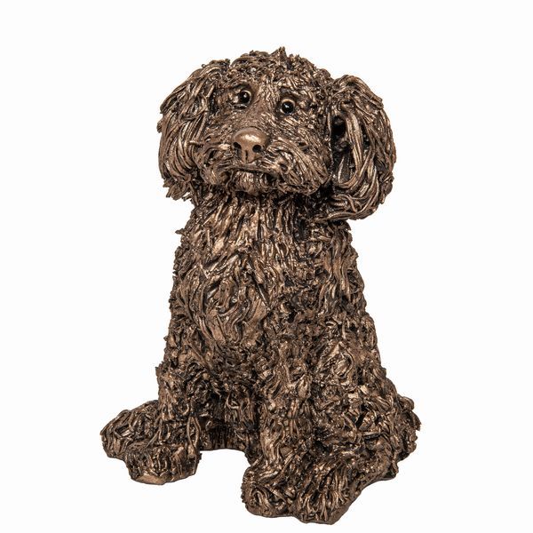 PETRA Labradoodle Sitting Frith Bronze Sculpture by Veronica Ballan *NEW*