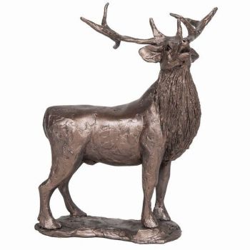 Stag Bolving or Rutting Frith Bronze Sculpture by Thomas Meadows
