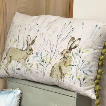 Voyage Braidlaw Hares Rectangular Country Cushion - 40 x 60cm