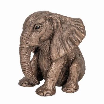 Jumbo Baby Elephant Calf Frith Bronze Sculpture by Harriet Dunn