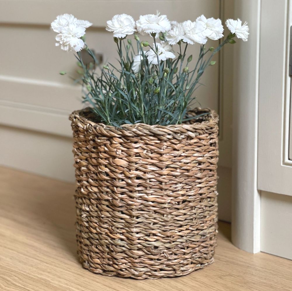 Seagrass Round Basket / Plant Pot - Small
