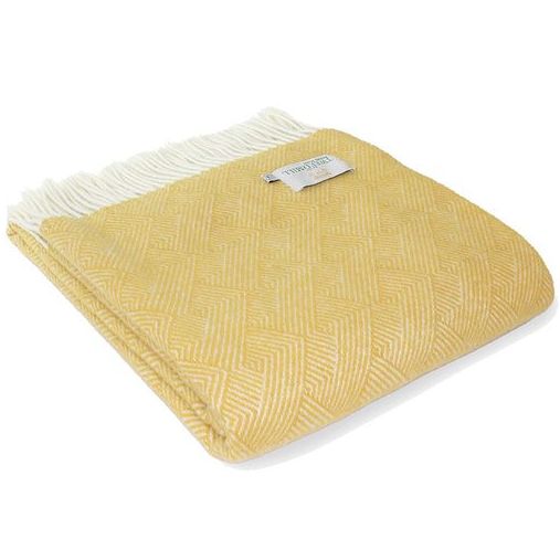 Tweedmill Delamere Tuscan Yellow Pure New Wool Throw / Blanket