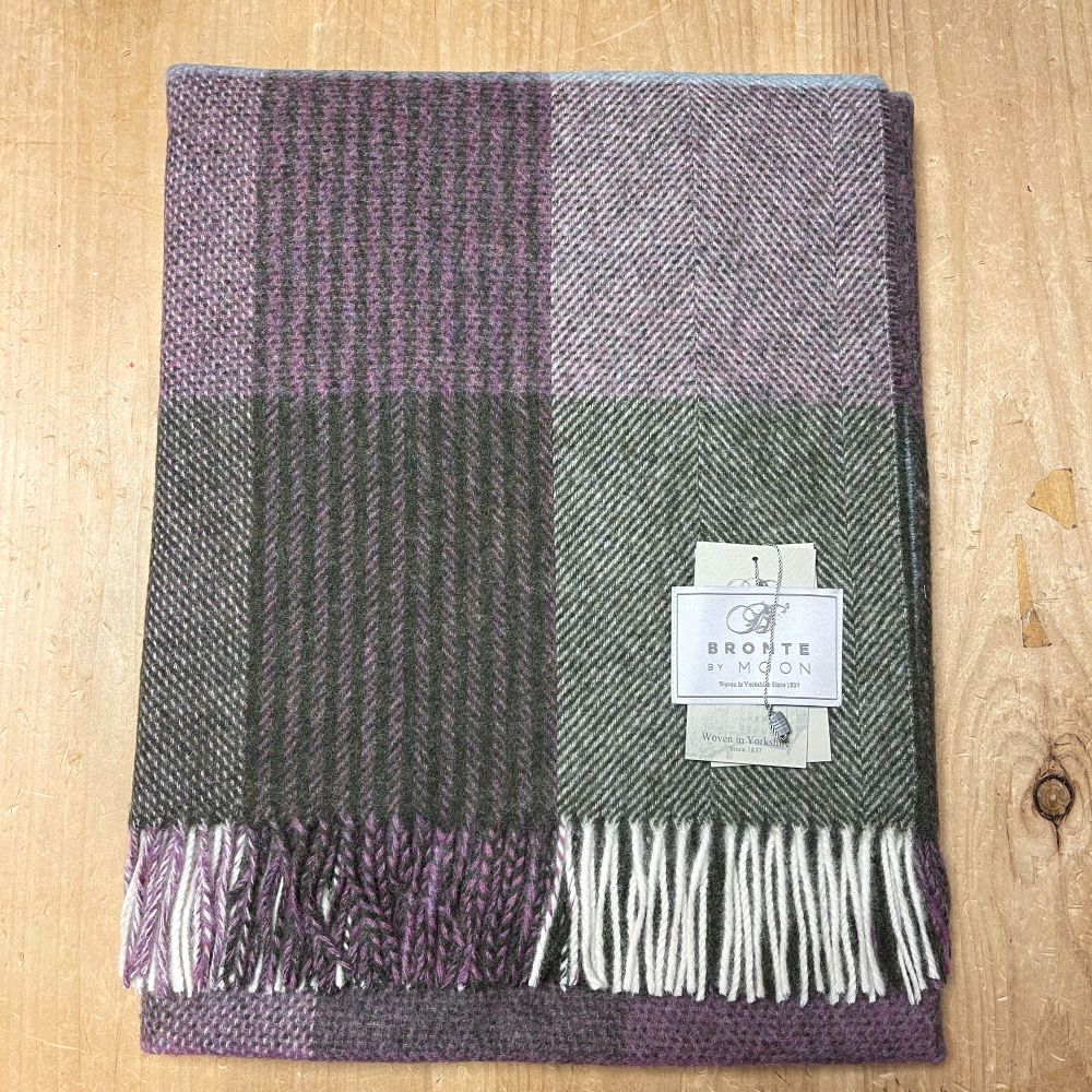 BRONTE by Moon Lindley Heather Shetland Wool Throw/Blanket 