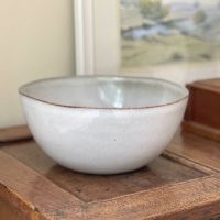 Handmade Beige Stoneware Bowl / Fruit Bowl - Medium
